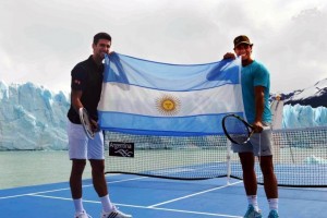 Nadal y Djokovic deslumbraron a orillas del glaciar Perito Moreno