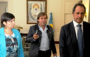 Scioli definía con Pérez y Batakis la propuesta a docentes